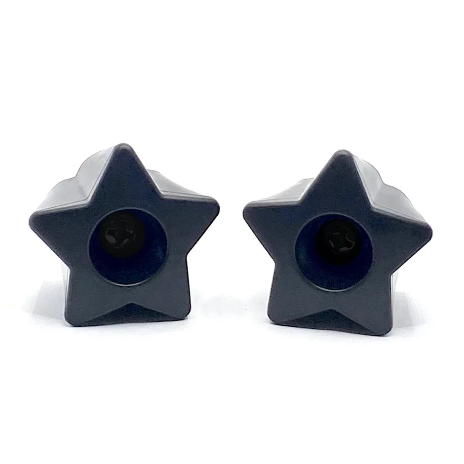 ★ Twinkle Toes Bolt-On Star Stops - BLACK