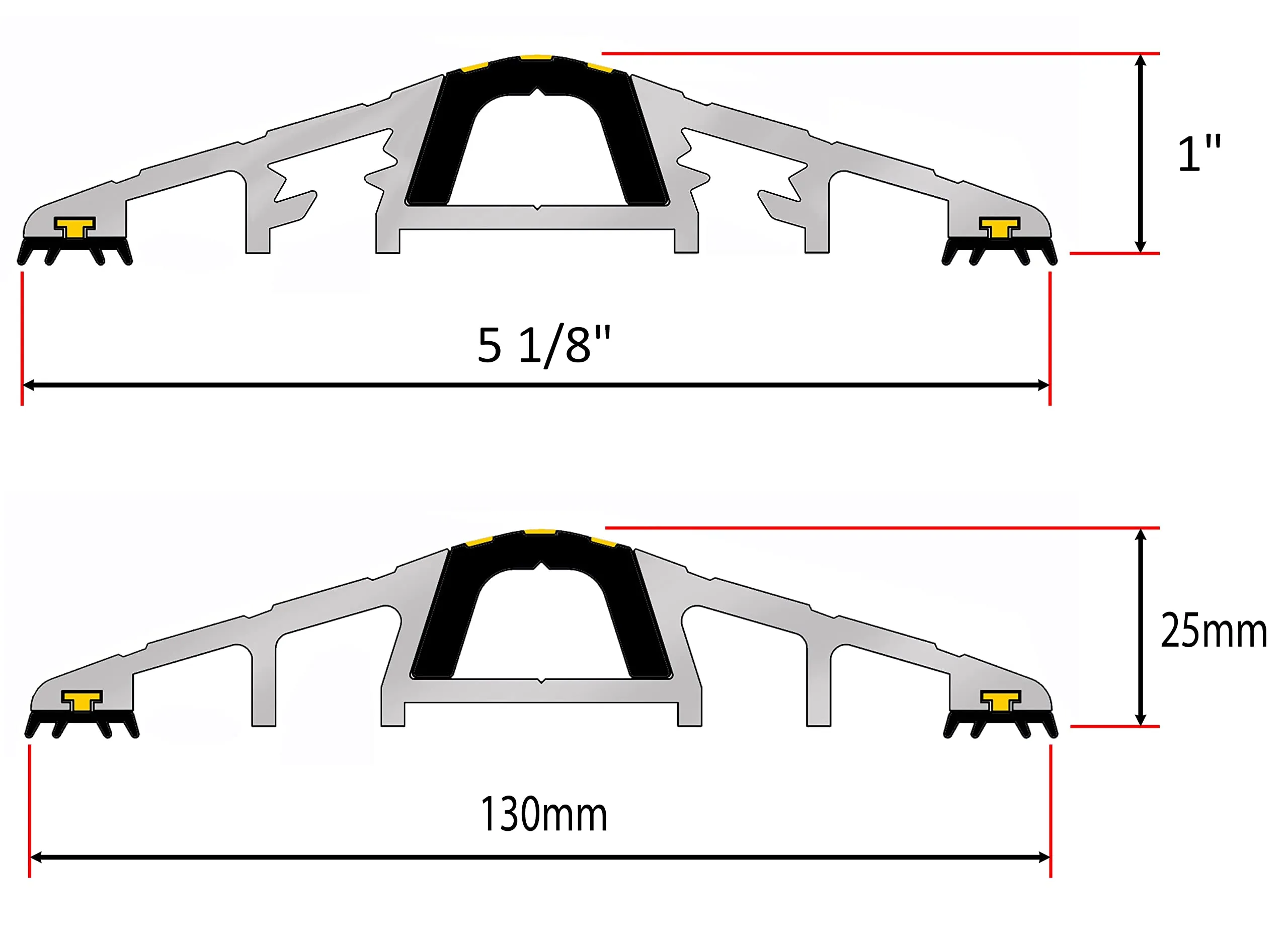 1" High Commercial Door Aluminum Threshold Seal Kit 10'2" Length | Full Kit Fixings Included | GaraDry