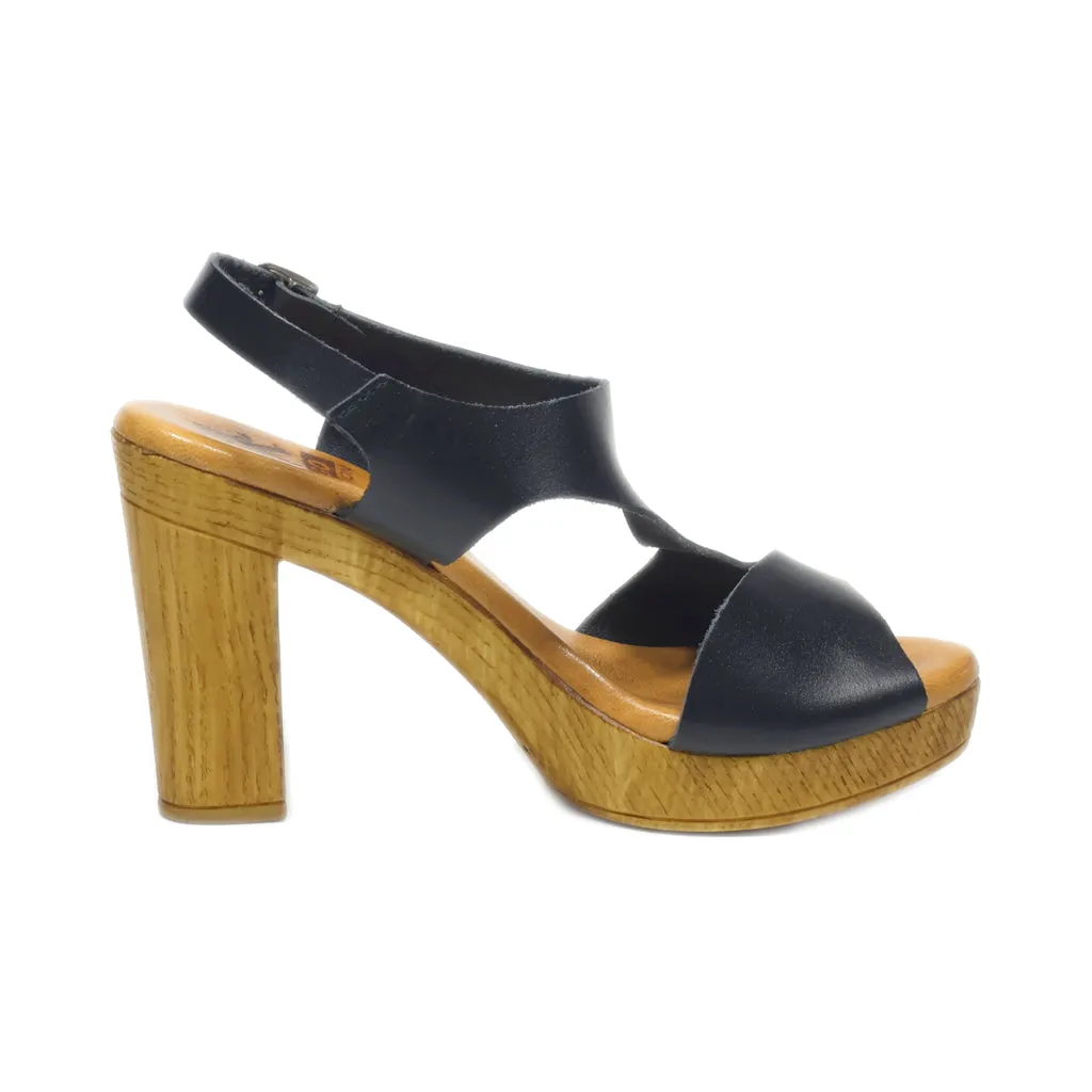 2 Go Fashion High-Heel Sandals Leather Black Colour For Women