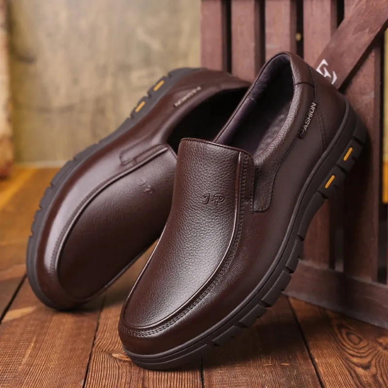 2022 Newly Men's Genuine Leather Shoes Head Leather Soft Anti-slip Driving Shoes Man Spring Leather Shoes Zapatos De Hombre