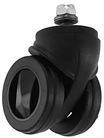 52mm Black, Wheel with Assembly, Plastic, #L-3830