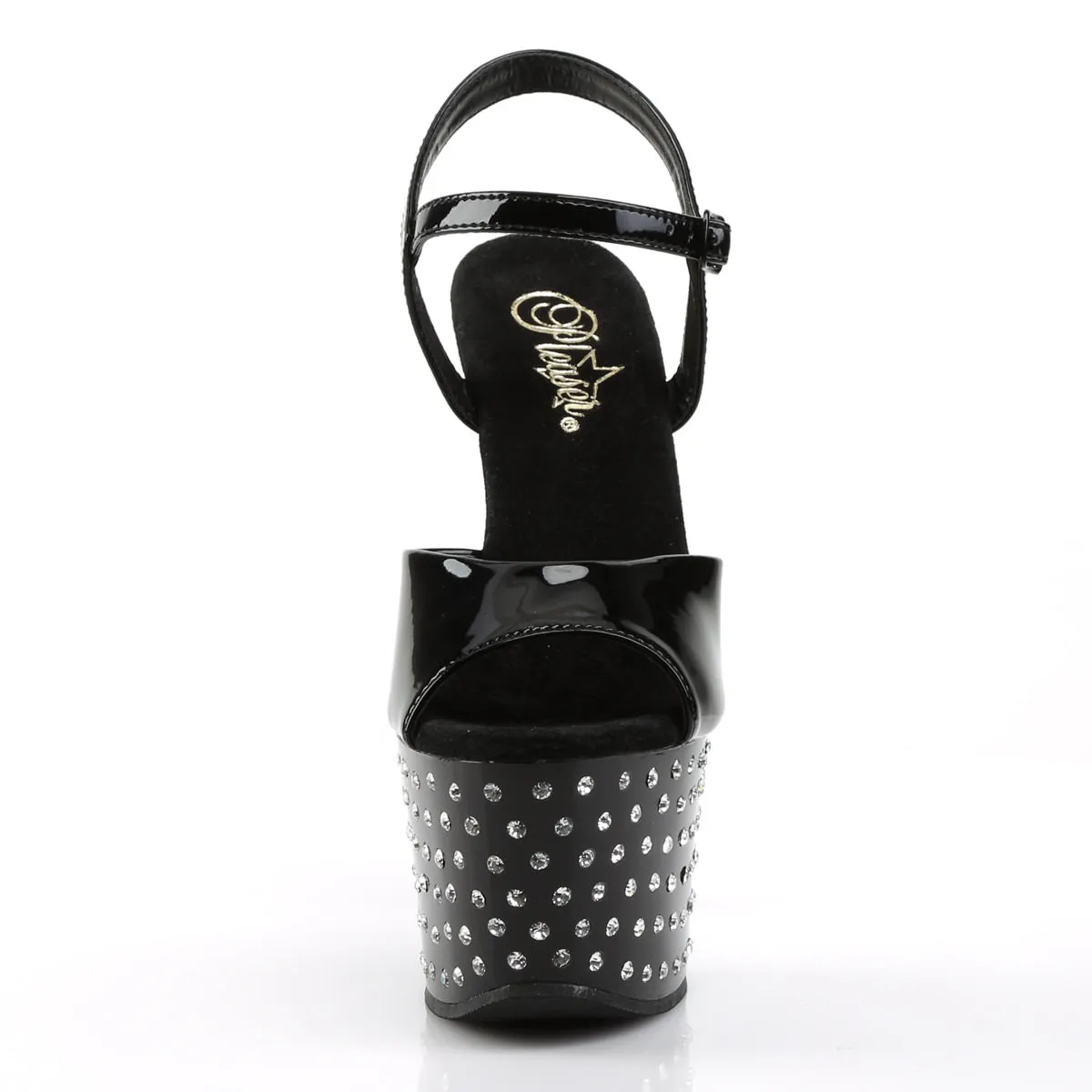 7 Inch Heel STARDUST-709 Black Patent