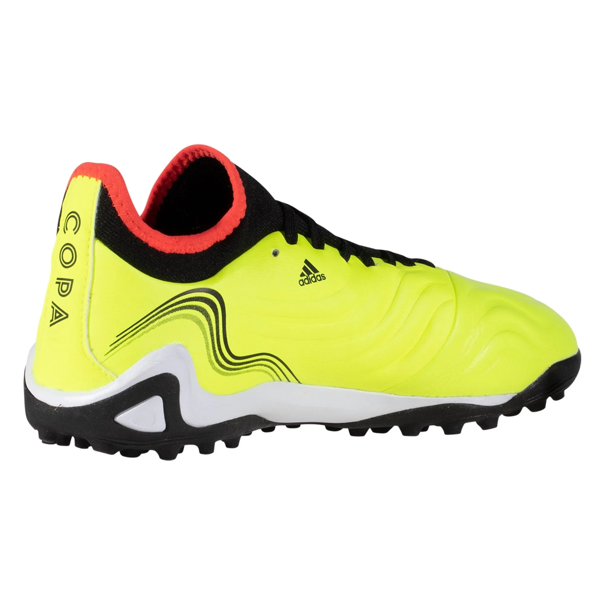 adidas Copa Sense .3 TF Artificial Turf Soccer Shoes - Team Solar Yellow/Core Black/Solar Red