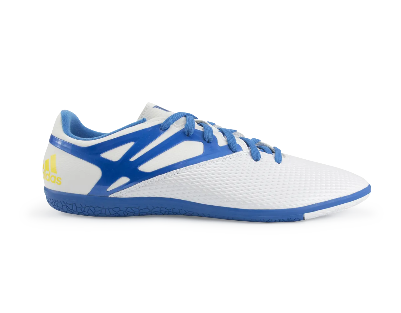 adidas Men's Messi 15.3 Indoor Soccer Shoes White/Prime Blue/Black