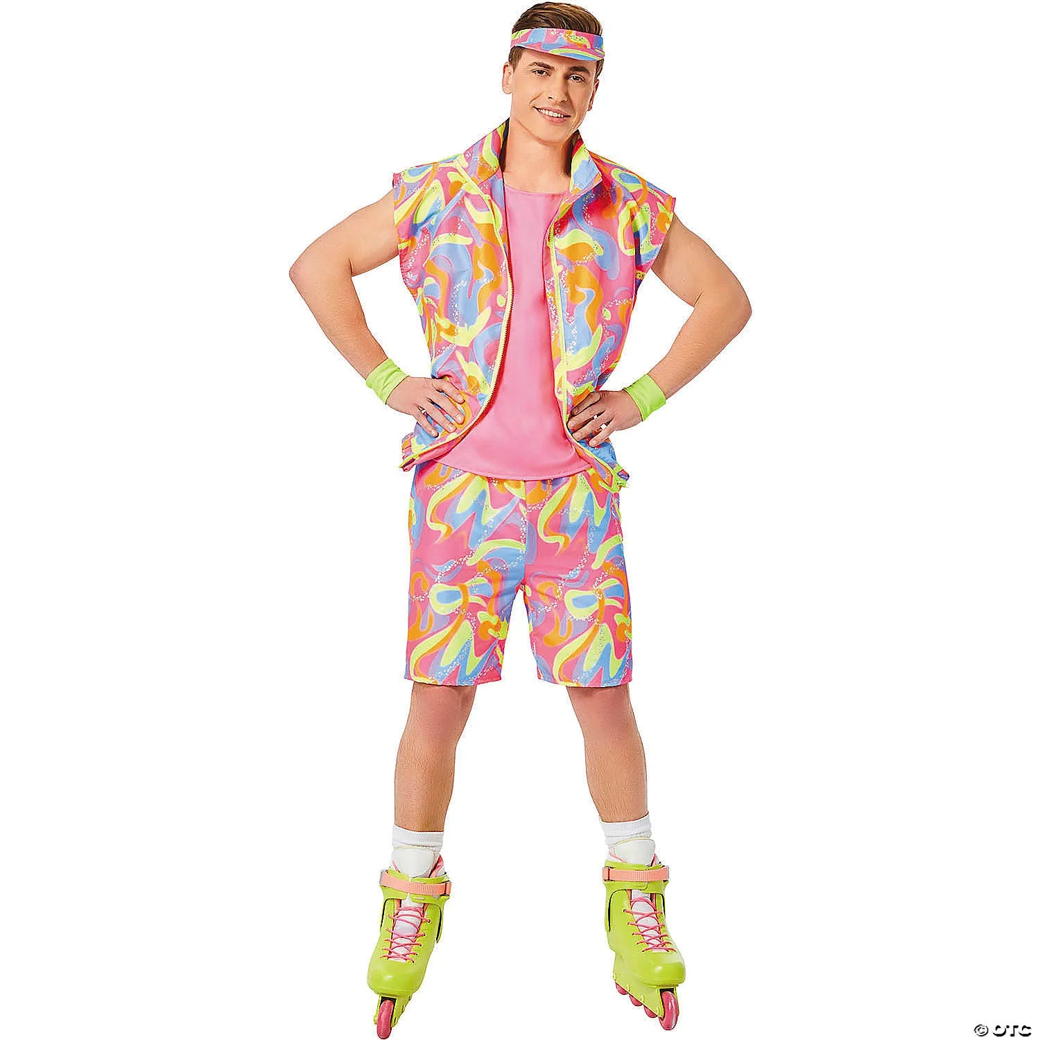 Adults Barbie® Movie Pink & Yellow Skating Ken® Costume -  42-44