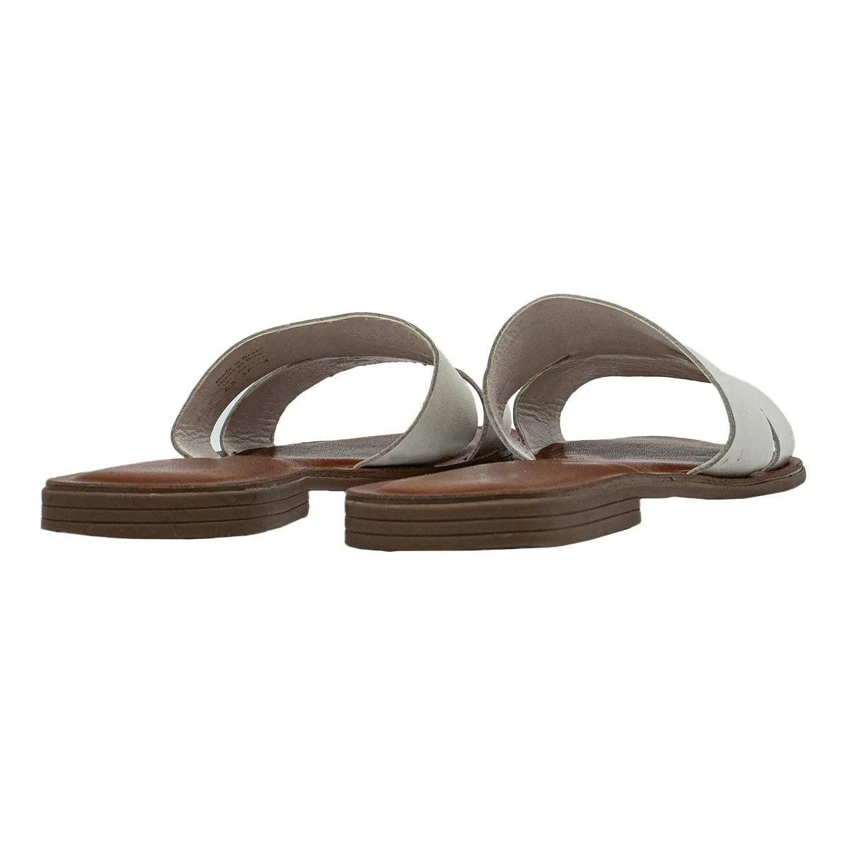 Aldo Flat Sandals Leather White Colour For Women