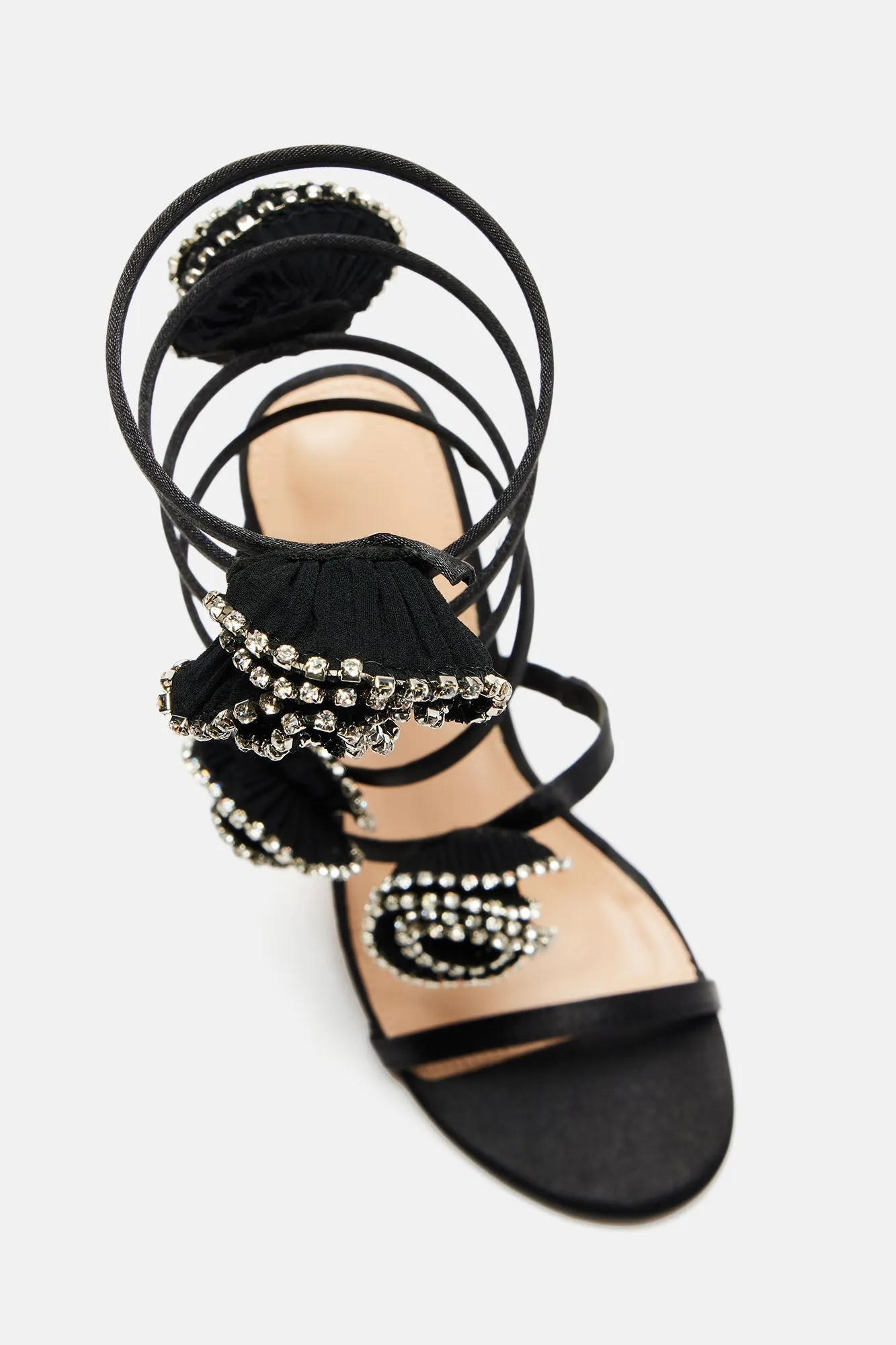 Amozae-After Midnight Wrap Up Heeled Sandals - Black