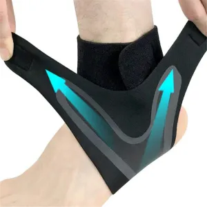 Ankle Support Brace, Adjustable Ankle Strain Protector Strap, Against Sprains Arthritis Compression Wrap Stabilizer, Pain Relief Foot Sleeve for Basketball Sport Injuries Recovery, 1 Pairs (M) M