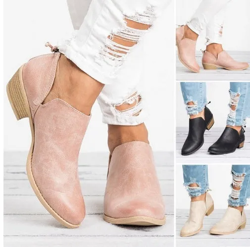 Arrival Holiday Sale - Autumn Women Shoes Retro High Heel Ankle Boots