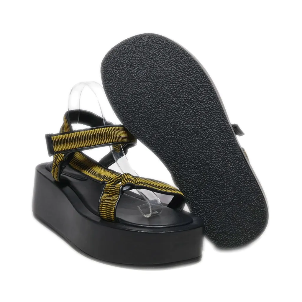 Asos Platform Sandals Fabric Black Colour For Women