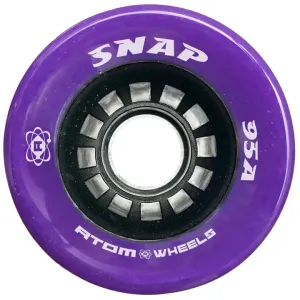 Atom Snap Roller Skate Wheels 60x40mm 95a - Purple (Set of 4)