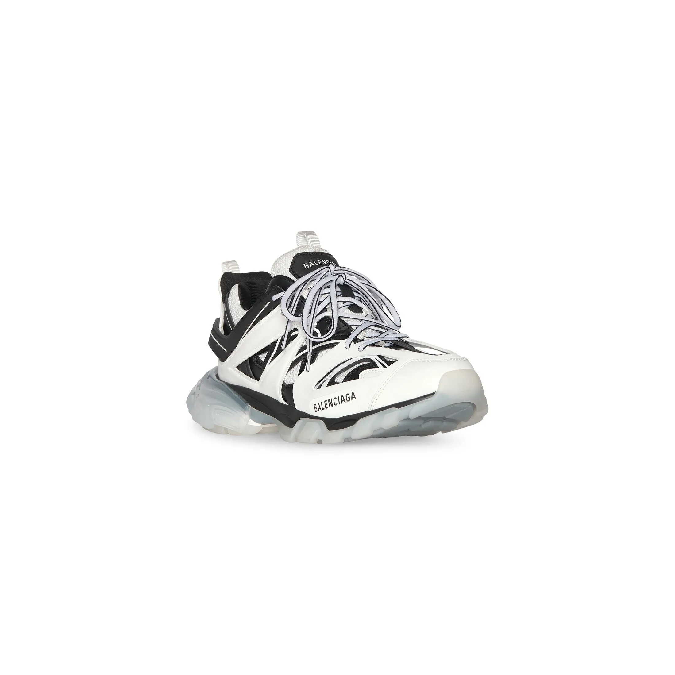 BALENCIAGA TRACK SNEAKER CLEAR SOLE IN WHITE