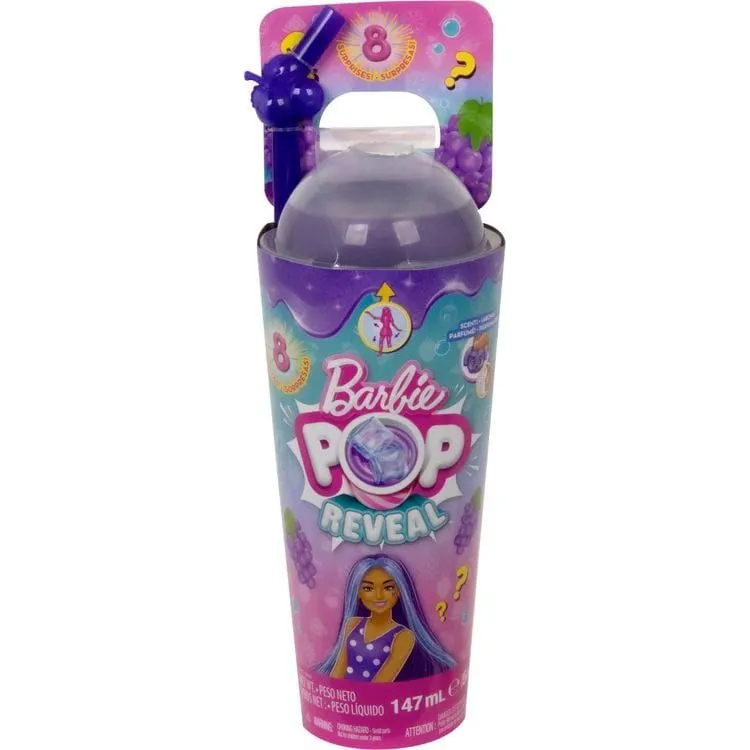 Barbie® Pop Reveal™ Fruit Series Doll, Grape Fizz Theme