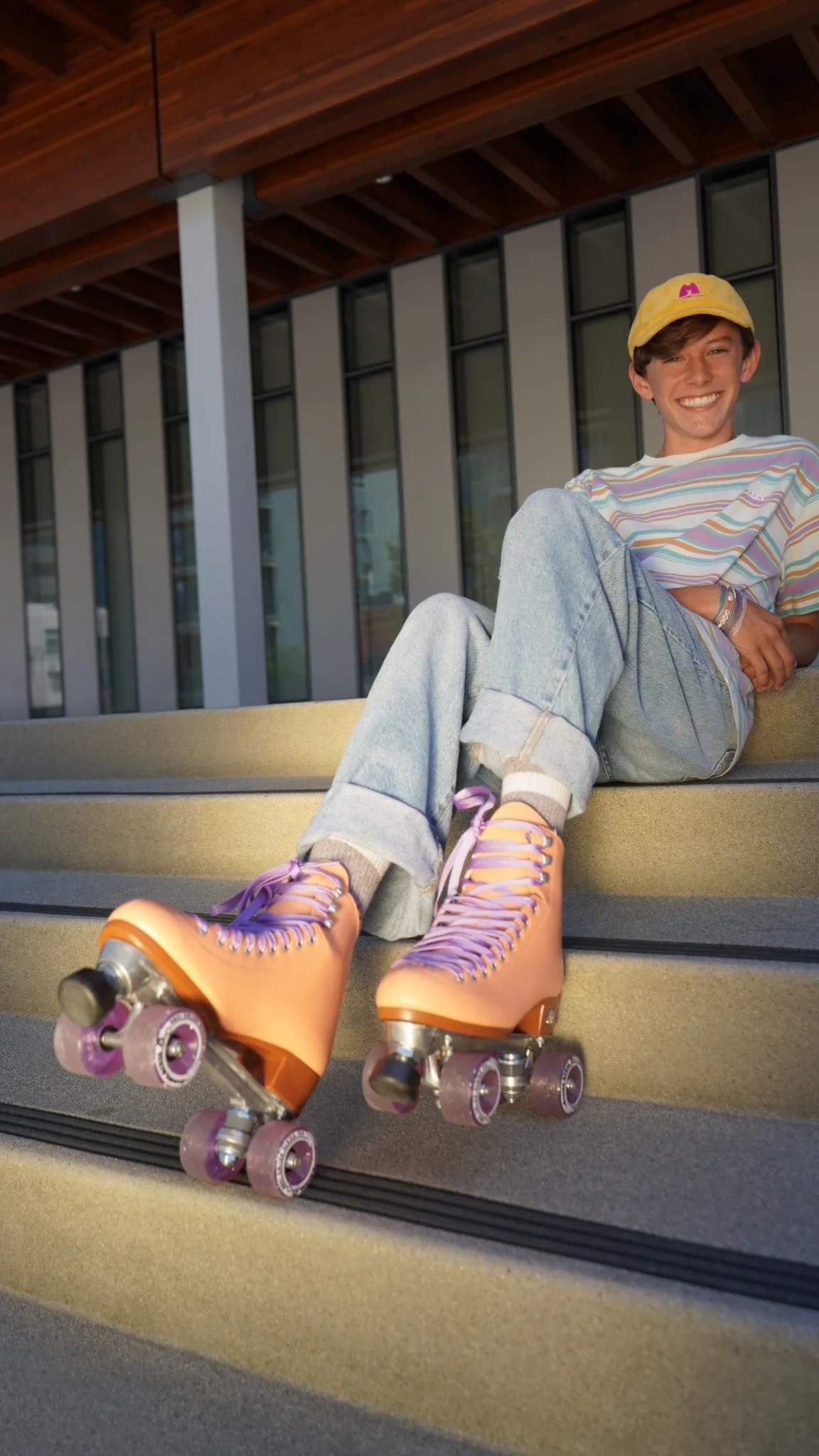 Beach Bunny Roller Skates - Peach Blanket