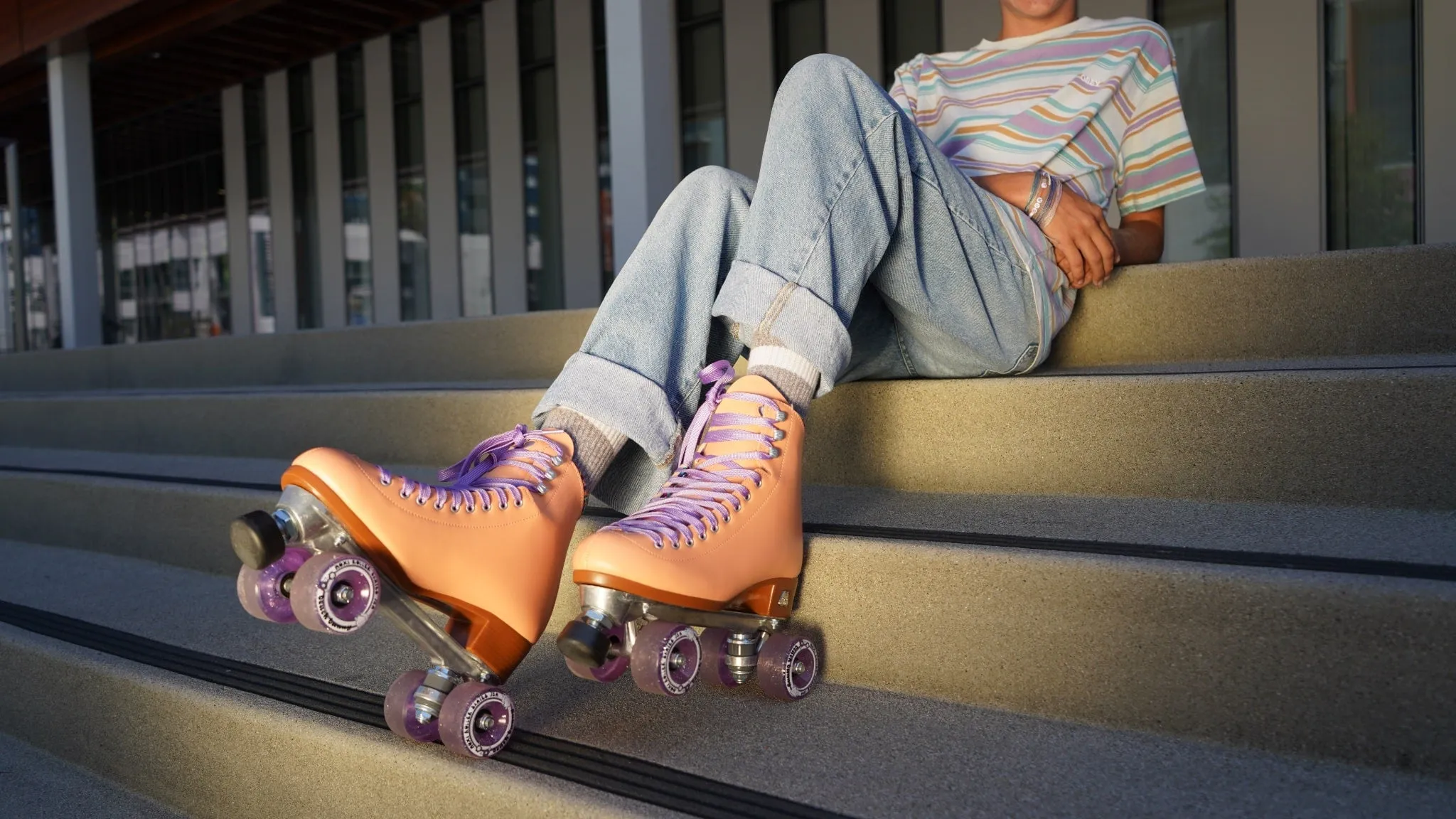 Beach Bunny Roller Skates - Peach Blanket