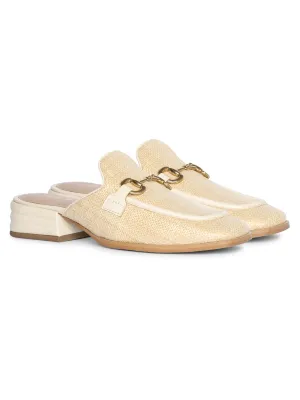 Beige Izaara - Heeled Mule