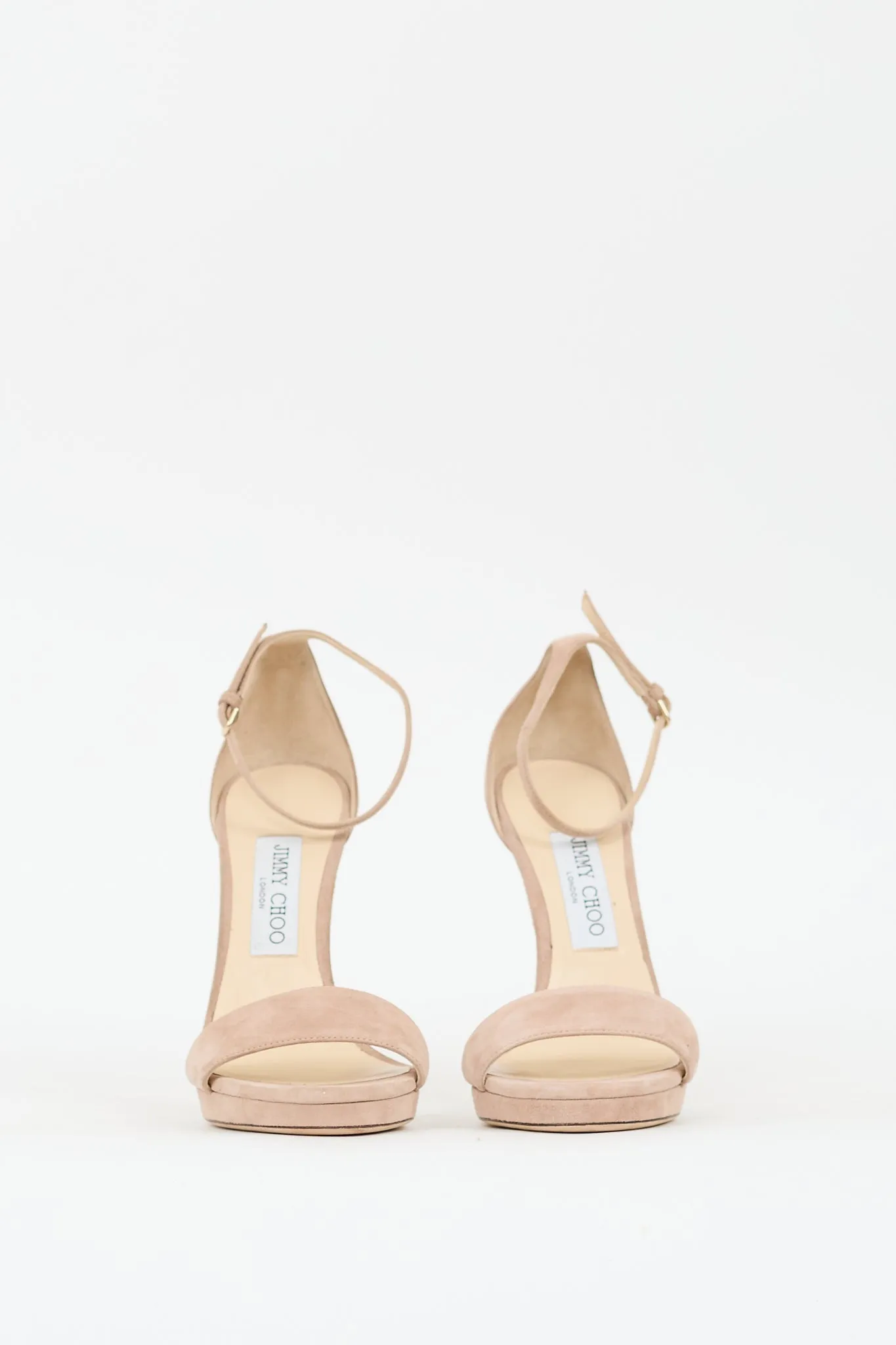 Beige Suede Misty Heeled Sandal
