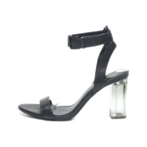 Bershka High-Heel Sandals Leather Black Colour For Women
