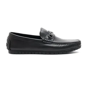 Black Leather Moccasins