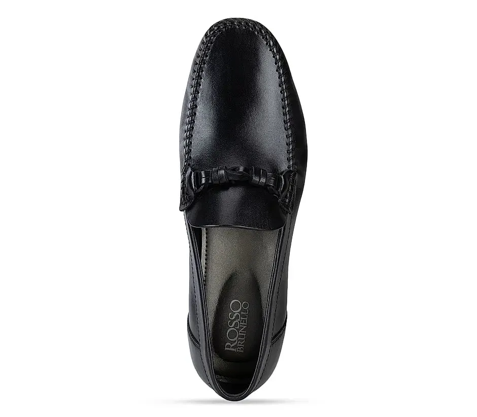 Black Moccasins With Knot Detail