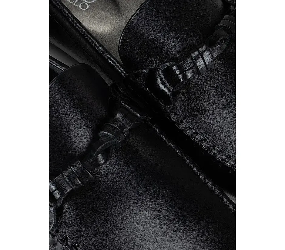 Black Moccasins With Knot Detail