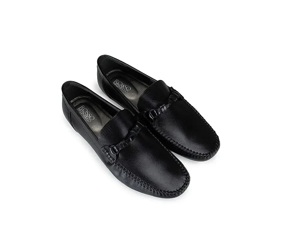 Black Moccasins With Knot Detail