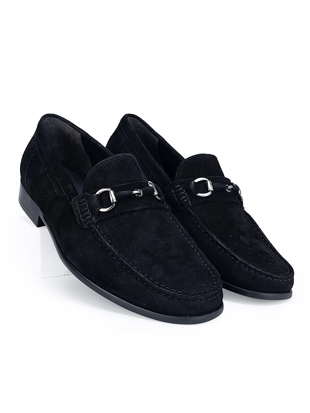 Black Suede Leather Moccasins