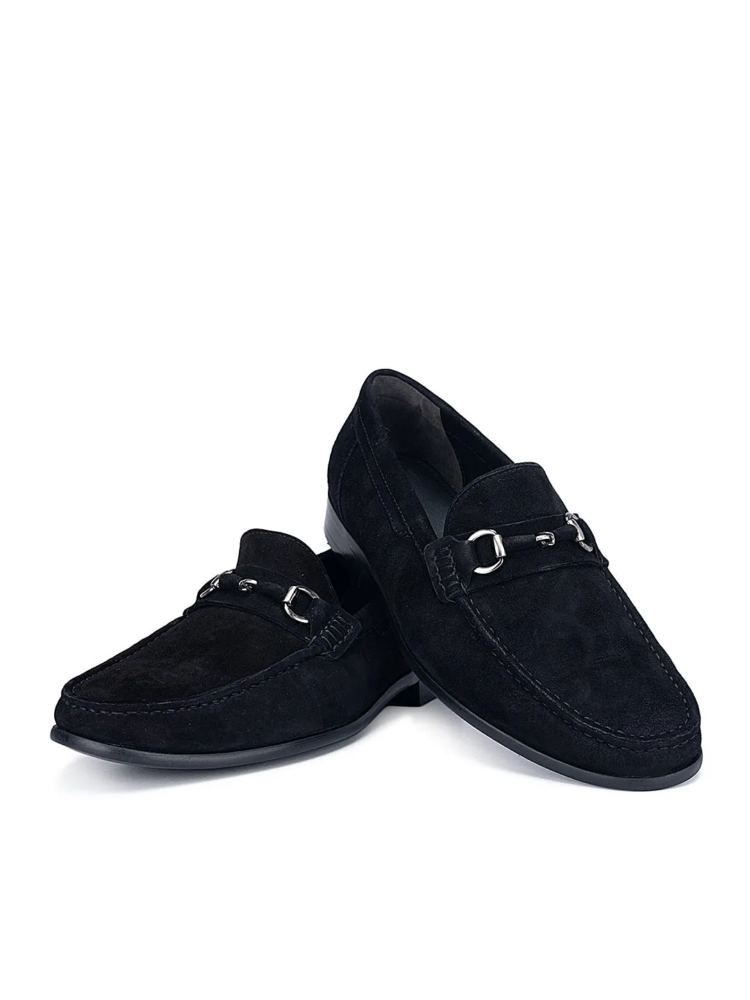 Black Suede Leather Moccasins