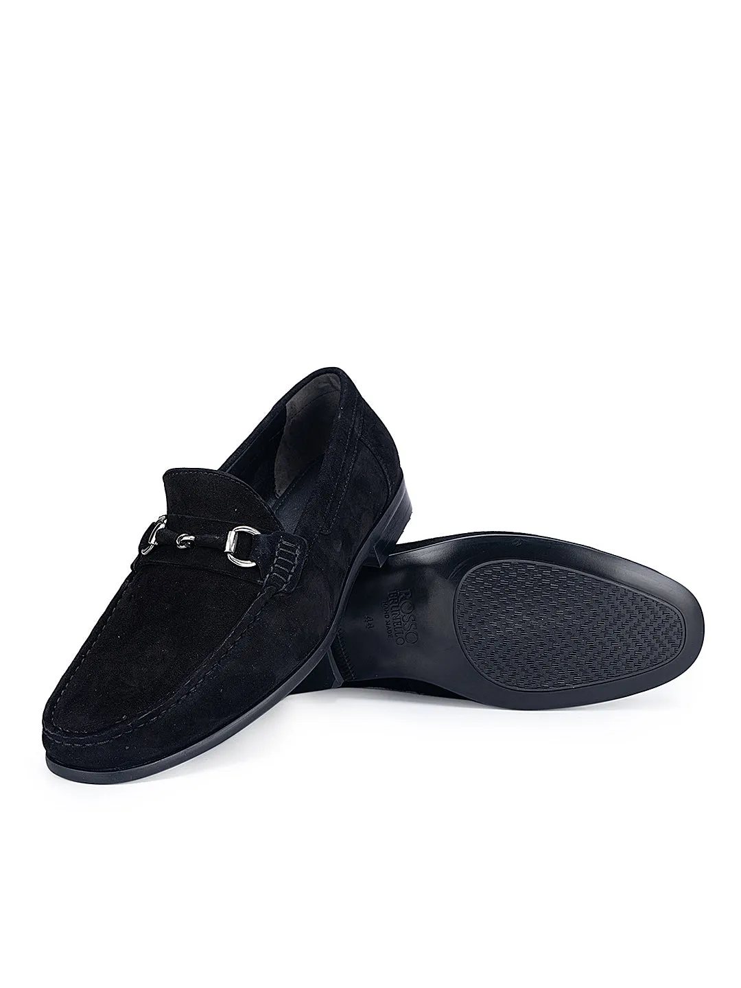 Black Suede Leather Moccasins