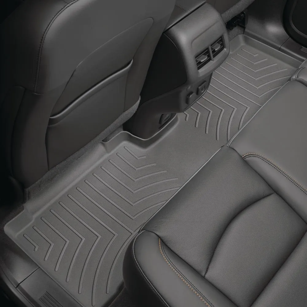 Black/Rear FloorLiner/Toyota/Sienna/2011  /Covers 2nd and 3rd row foot areas, with 2nd row console requires trim marked