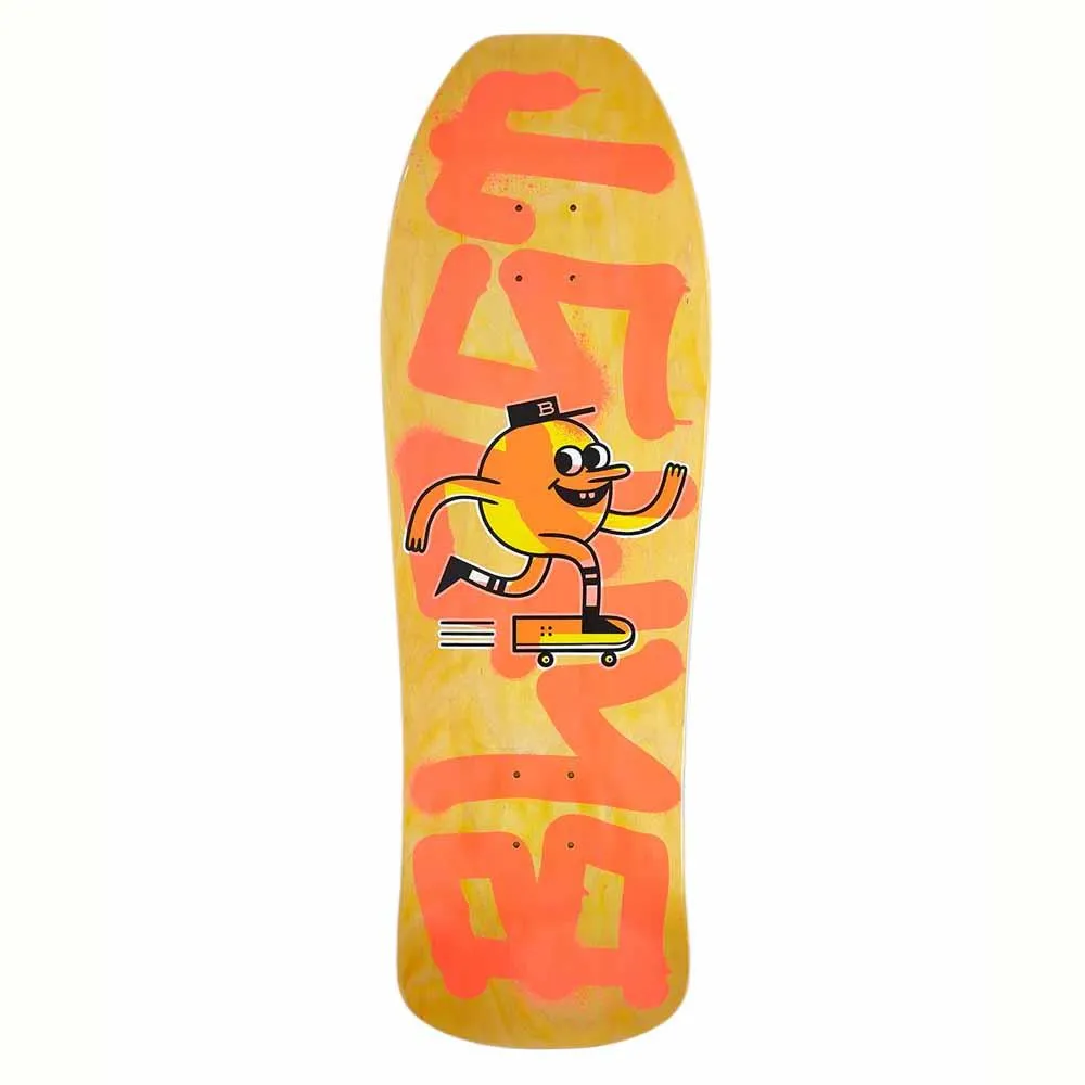 Blast Skates Custom Shape Tagger Mascot Skateboard Deck Orange 10"