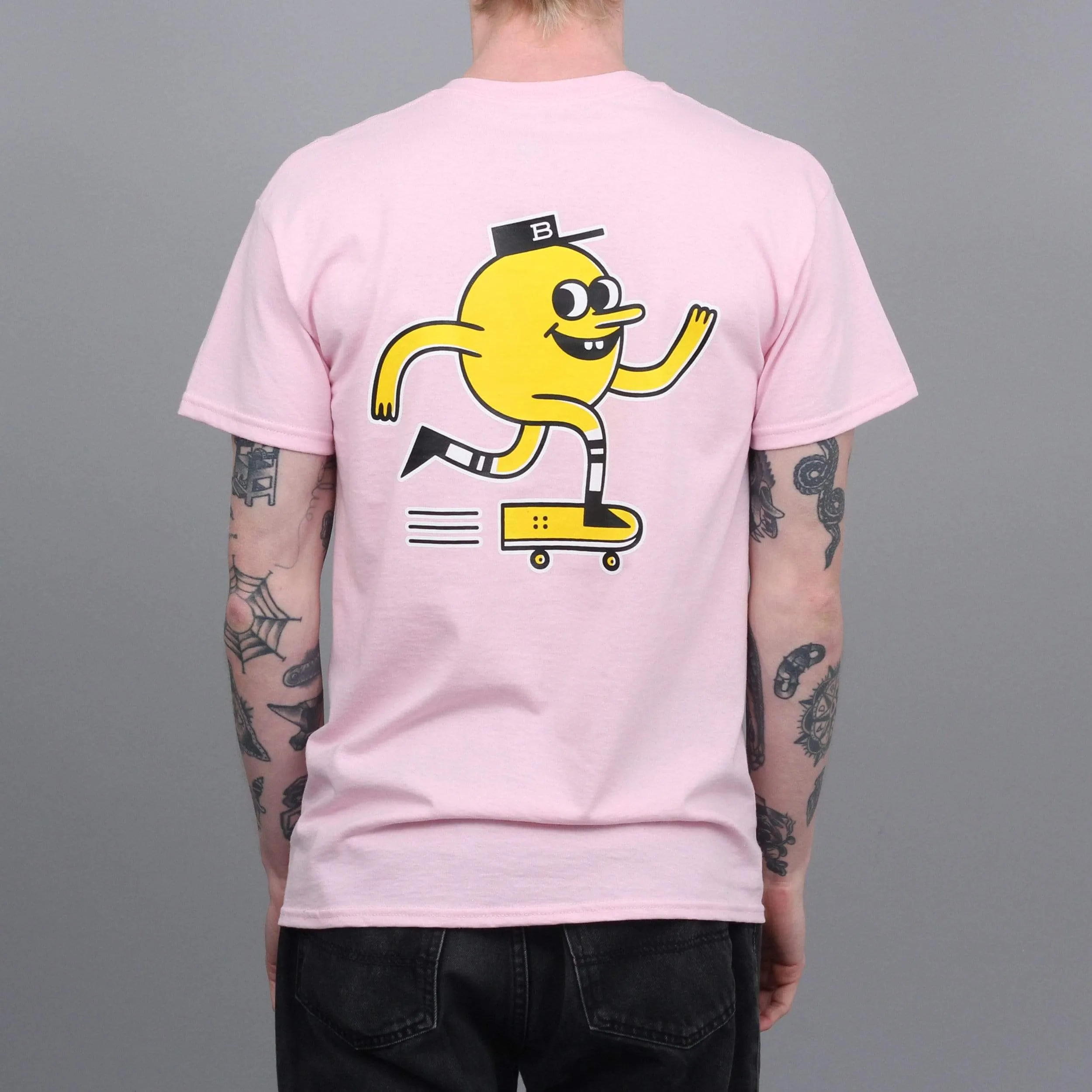 Blast Skates Mascot Logo T-Shirt Light Pink