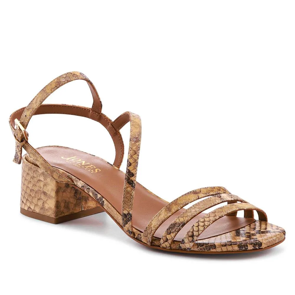Block Heeled Leather Sandals - GINETTE2 / 325 061