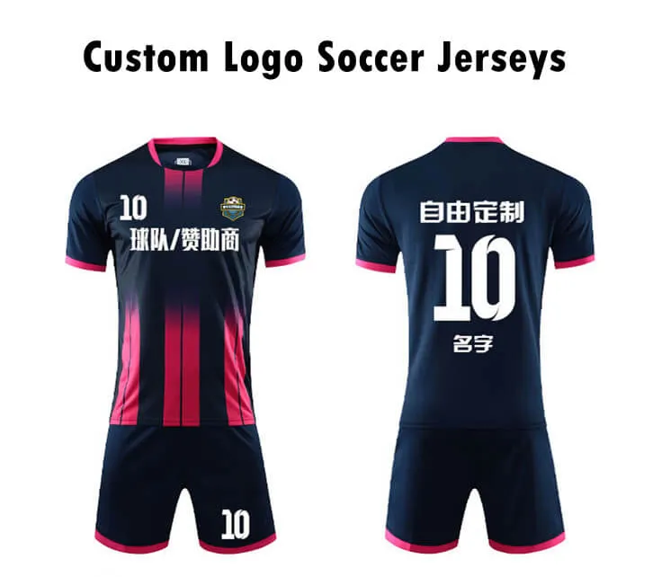 Blue Personalized Logo Football Jerseys for Youth
