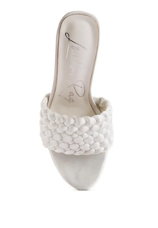 Bonnie Braided Satin Sandals