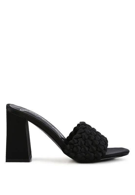 Bonnie Braided Satin Sandals