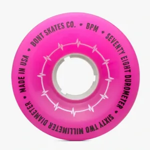Bont BPM Wheels, 8 Pack, Hot Pink