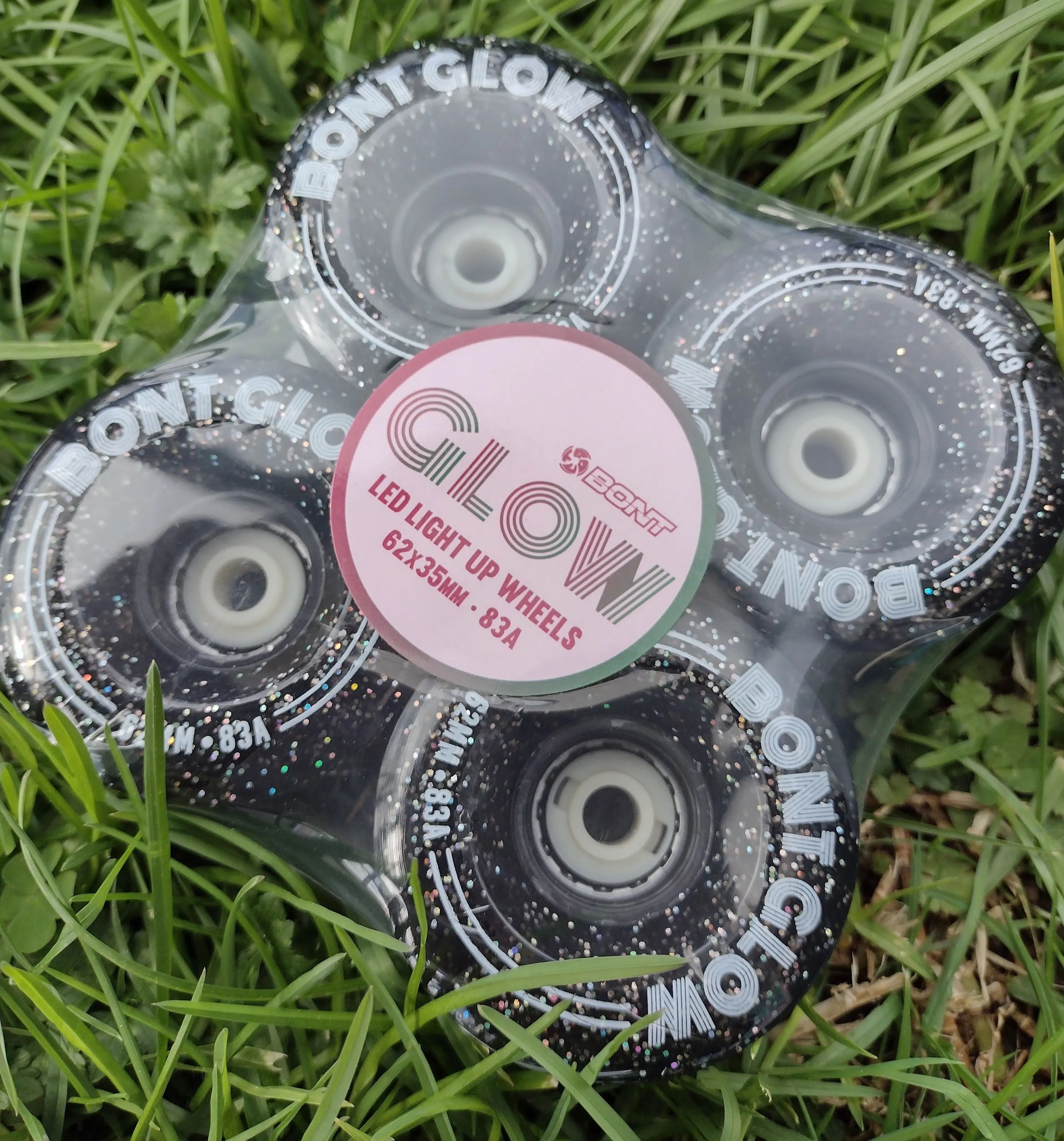 Bont Glow Light Up LED Rollerskate Wheels Pack of 4