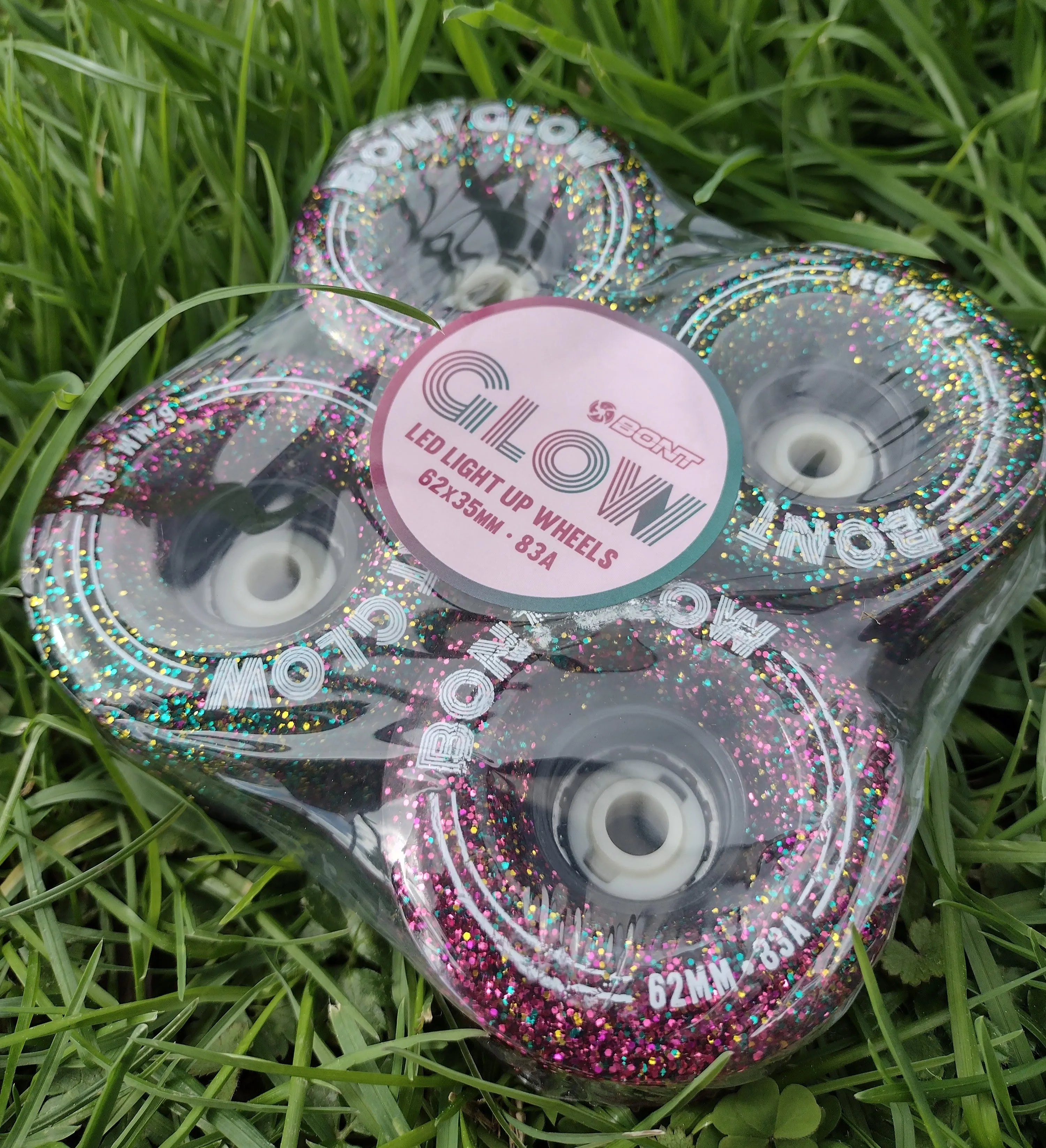 Bont Glow Light Up LED Rollerskate Wheels Pack of 4