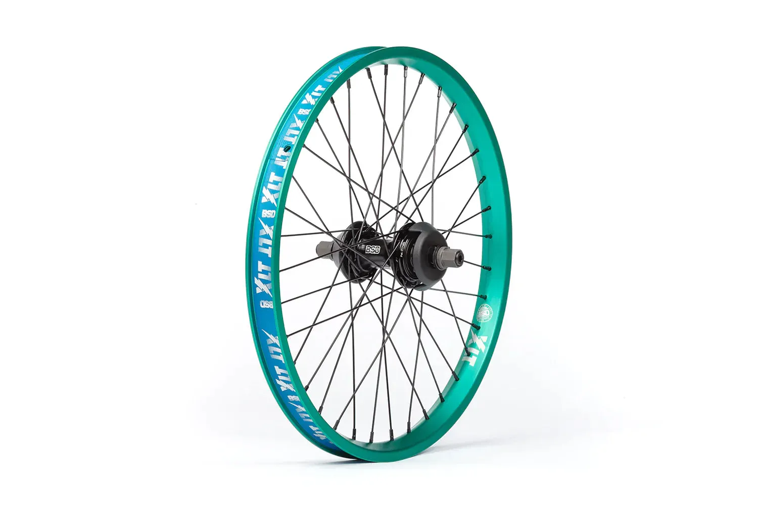 BSD BMX XLT Revolution Freecoaster RHD Rear Wheel - Teal