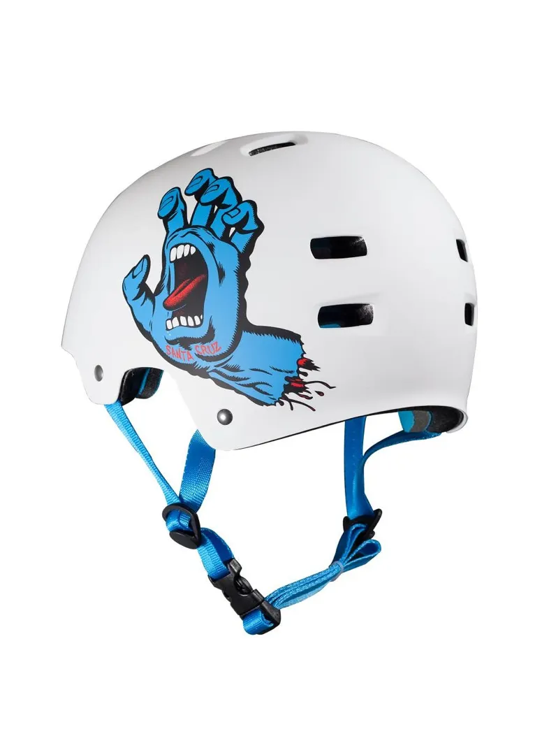 Bullet / Santa Cruz Colab Screaming Hand Graphic Helmet - Matt White