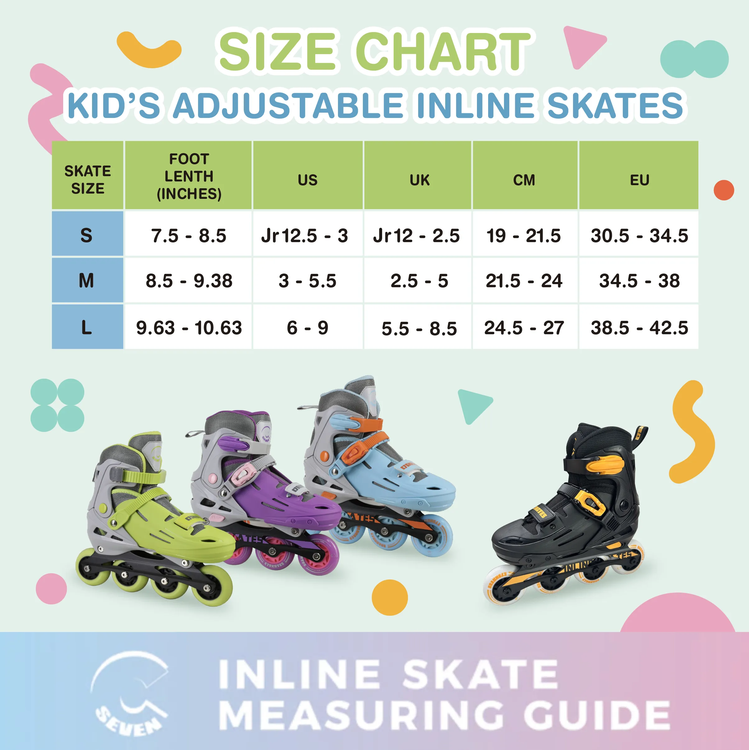 C7skates Falcon Kid Inline Skates with Light Up Wheels