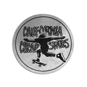CCS Cheap Skates Sticker - Chrome/Black