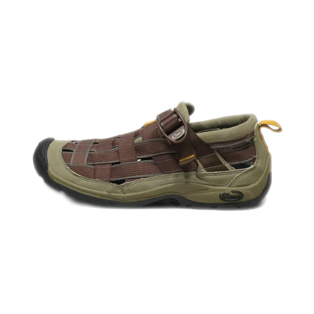 Chaco Flat Sandals Canvas Brown Colour For Women