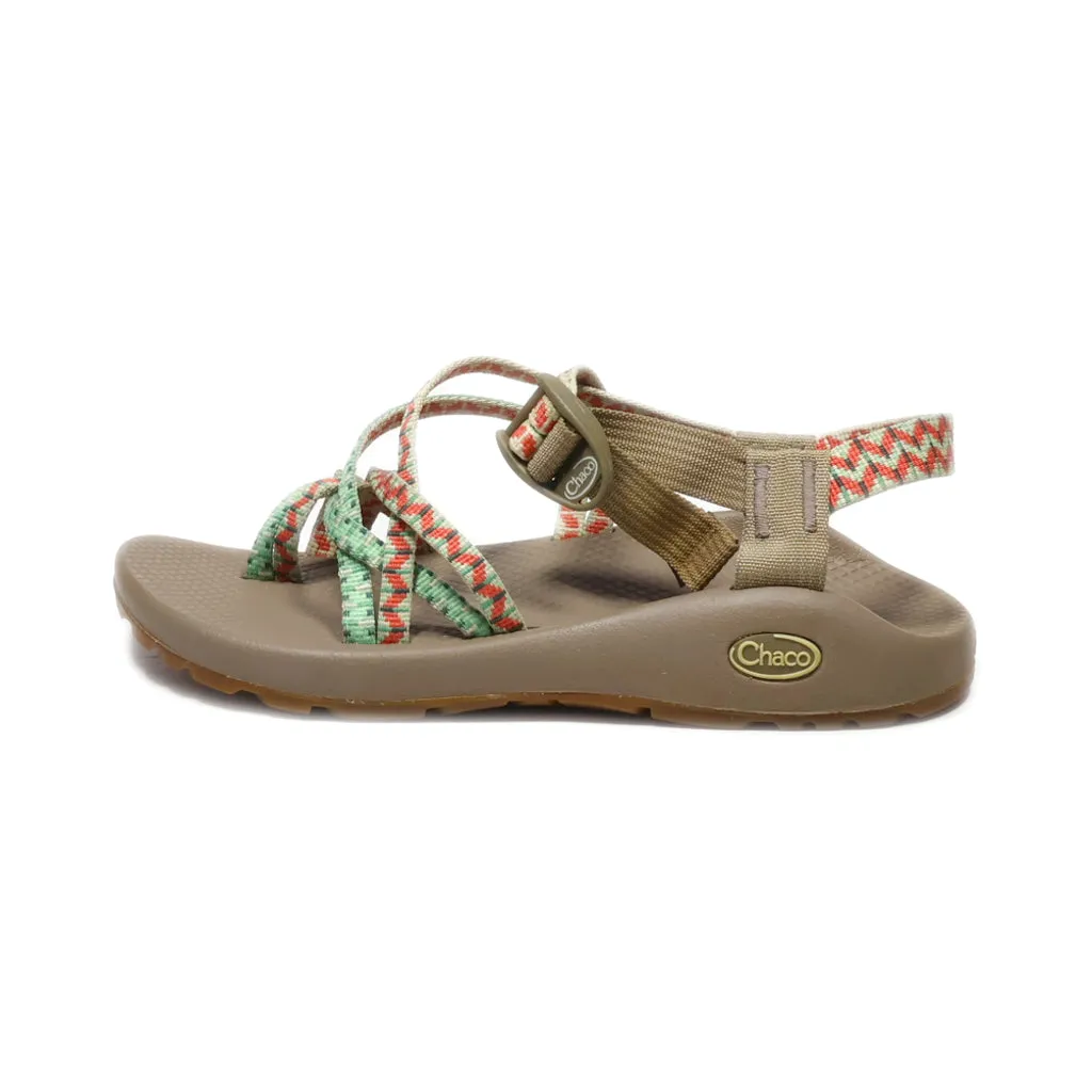 Chaco Flat Sandals Fabric Brown Colour For Women