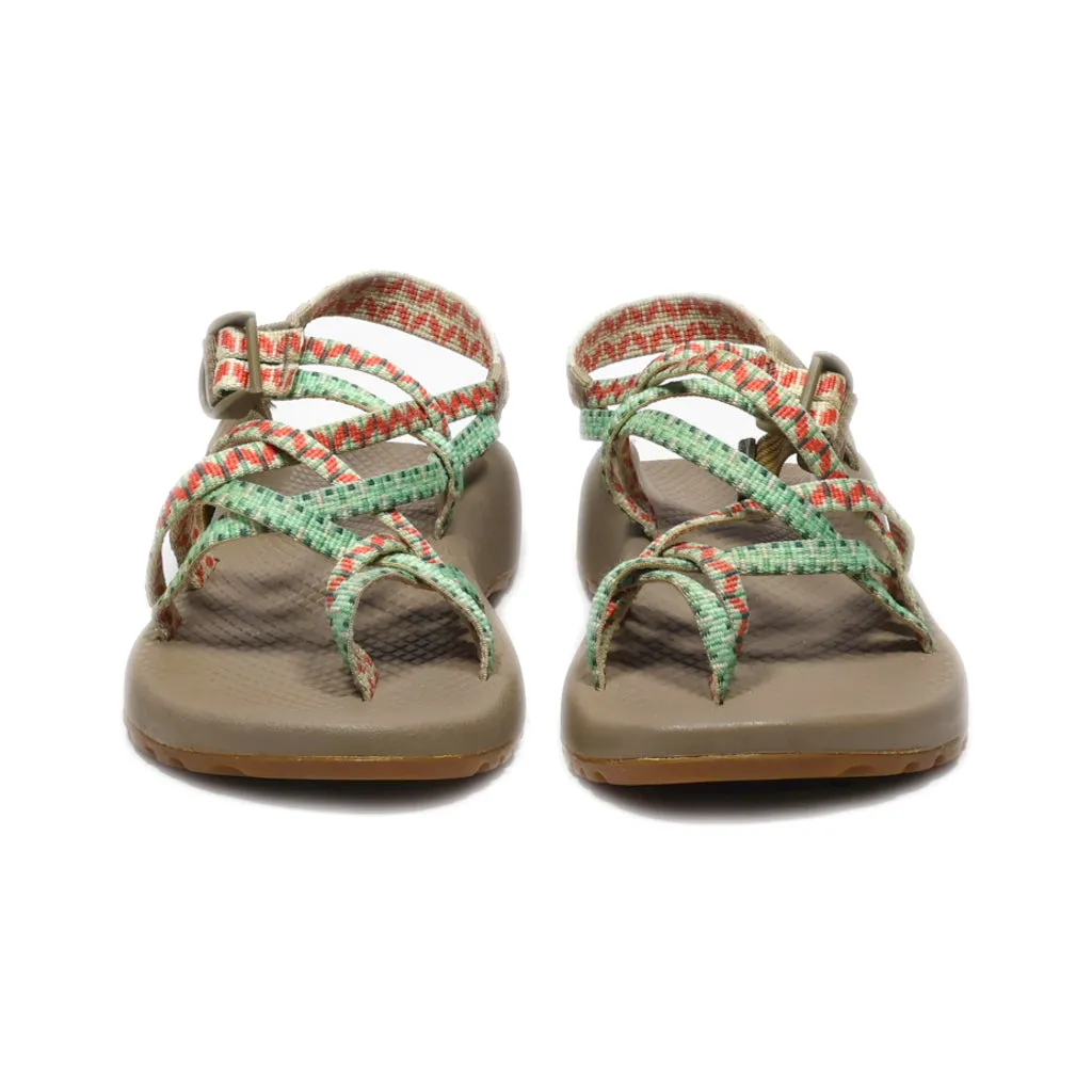Chaco Flat Sandals Fabric Brown Colour For Women