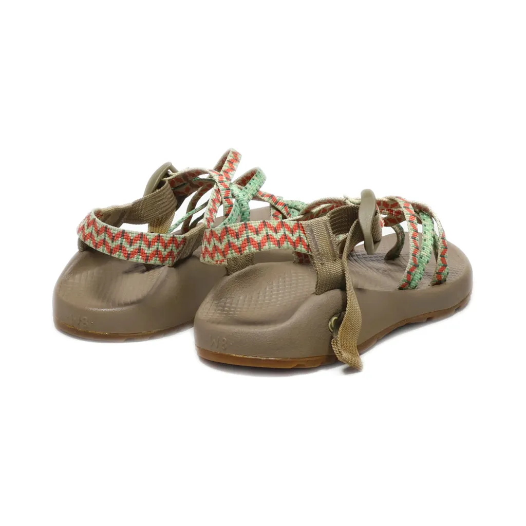 Chaco Flat Sandals Fabric Brown Colour For Women