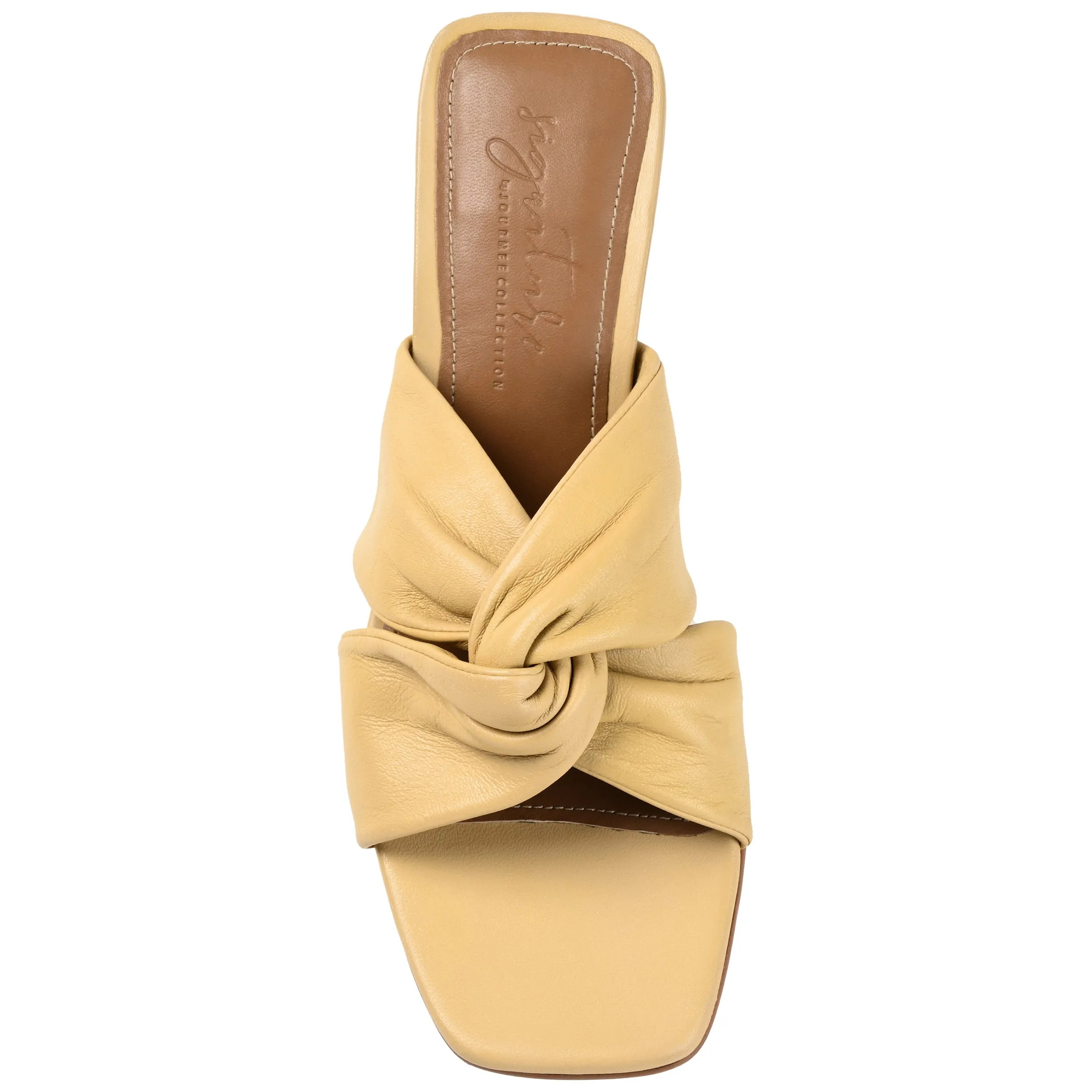 CHARLIZE BLOCK HEEL MULES IN LEATHER