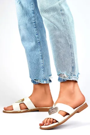 Chic Heart Embellished Sandals