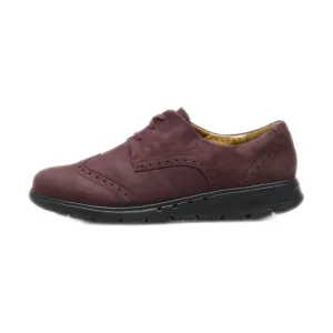 Clarks Lace Ups Leather Maroon Colour For Women
